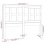 Cabecero de cama madera maciza de pino gris 165,5x4x100 cm de vidaXL, Cabeceros y pies de cama - Ref: Foro24-818932, Precio: ...