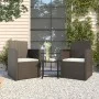 3-piece outdoor sofa set with black synthetic rattan cushions by vidaXL, Garden sets - Ref: Foro24-319190, Price: 134,21 €, D...