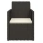 Set sofás de exterior 3 pzas con cojines ratán sintético negro de vidaXL, Conjuntos de jardín - Ref: Foro24-319190, Precio: 1...