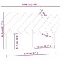 Cabecero de cama madera maciza pino marrón miel 159,5x3x80,5 cm de vidaXL, Cabeceros y pies de cama - Ref: Foro24-819233, Pre...