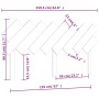Cabecero de cama madera maciza pino marrón miel 159,5x3x80,5 cm de vidaXL, Cabeceros y pies de cama - Ref: Foro24-819233, Pre...