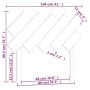Bettkopfteil aus massivem Kiefernholz in Honigbraun, 104 x 3 x 80,5 cm von vidaXL, Kopf- und Fußteile - Ref: Foro24-819208, P...