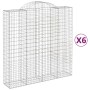 Cestas de gaviones 6 uds forma de arco hierro 200x50x200/220 cm