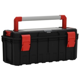 Caja de herramientas negra y roja 65x28x31,5 cm