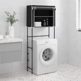 2-level black iron washer shelf 71x29.5x170.5cm by vidaXL, Towel racks - Ref: Foro24-343135, Price: 29,17 €, Discount: %