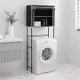 2-level black iron washer shelf 71x29.5x170.5cm by vidaXL, Towel racks - Ref: Foro24-343135, Price: 28,69 €, Discount: %