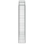 Cestas de gaviones 2 uds forma de arco hierro 200x50x220/240 cm