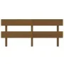 Cabecero de cama madera maciza de pino marrón miel 204x3x81 cm de vidaXL, Cabeceros y pies de cama - Ref: Foro24-819093, Prec...