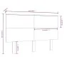 Solid gray pine wood bed headboard 124x6x82.5 cm by vidaXL, Headboards and footboards - Ref: Foro24-819160, Price: 48,71 €, D...