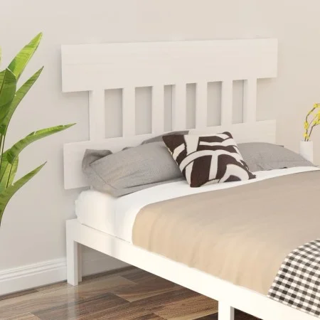 Solid white pine wood bed headboard 163.5x3x81 cm by vidaXL, Headboards and footboards - Ref: Foro24-819131, Price: 39,19 €, ...