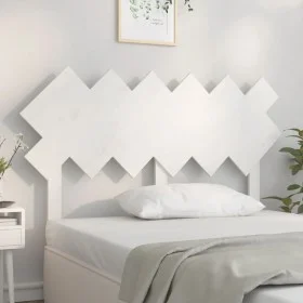 Bettkopfteil aus massivem weißem Kiefernholz, 132 x 3 x 81 cm von vidaXL, Kopf- und Fußteile - Ref: Foro24-819216, Preis: 42,...