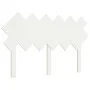Solid white pine wood bed headboard 132x3x81 cm by vidaXL, Headboards and footboards - Ref: Foro24-819216, Price: 42,87 €, Di...