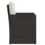 Muebles de jardín con cojines 3 piezas ratán sintético negro de vidaXL, Conjuntos de jardín - Ref: Foro24-319192, Precio: 141...