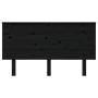 Cabecero de cama madera maciza de pino negro 144x6x82,5 cm de vidaXL, Cabeceros y pies de cama - Ref: Foro24-819174, Precio: ...