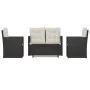Gartenmöbel mit Kissen 4 Stück synthetische Rattan schwarz von vidaXL, Gartensets - Ref: Foro24-319196, Preis: 222,06 €, Raba...