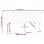 Bettkopfteil aus massivem Kiefernholz, 178 x 3 x 80,5 cm von vidaXL, Kopf- und Fußteile - Ref: Foro24-819235, Preis: 46,92 €,...