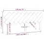 Cabecero de cama madera maciza de pino 178x3x80,5 cm de vidaXL, Cabeceros y pies de cama - Ref: Foro24-819235, Precio: 46,31 ...