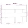 Cabecero de cama madera maciza de pino gris 138x3x81 cm de vidaXL, Cabeceros y pies de cama - Ref: Foro24-819067, Precio: 39,...