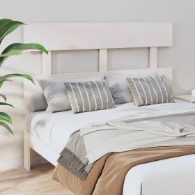 Cabecero de cama madera maciza de pino blanco 124x3x81 cm de vidaXL, Cabeceros y pies de cama - Ref: Foro24-819061, Precio: 2...