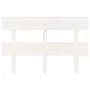 Cabecero de cama madera maciza de pino blanco 124x3x81 cm de vidaXL, Cabeceros y pies de cama - Ref: Foro24-819061, Precio: 3...
