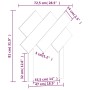 Bettkopfteil aus massivem grauem Kiefernholz, 72,5 x 3 x 81 cm von vidaXL, Kopf- und Fußteile - Ref: Foro24-819197, Preis: 26...