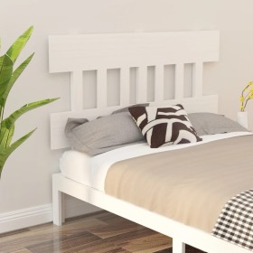 Solid white pine wood bed headboard 123.5x3x81 cm by vidaXL, Headboards and footboards - Ref: Foro24-819111, Price: 40,74 €, ...