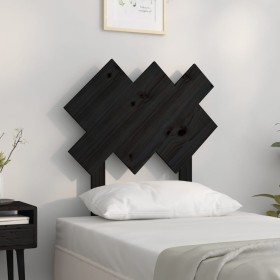 Solid black pine wood bed headboard 72.5x3x81 cm by vidaXL, Headboards and footboards - Ref: Foro24-819199, Price: 21,60 €, D...