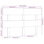 Bettkopfteil aus massivem grauem Kiefernholz, 124 x 3 x 81 cm von vidaXL, Kopf- und Fußteile - Ref: Foro24-819062, Preis: 24,...