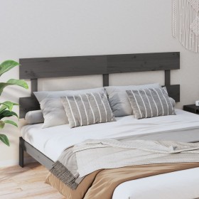 Bettkopfteil aus massivem grauem Kiefernholz, 204 x 3 x 81 cm von vidaXL, Kopf- und Fußteile - Ref: Foro24-819092, Preis: 32,...