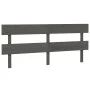 Solid gray pine wood bed headboard 204x3x81 cm by vidaXL, Headboards and footboards - Ref: Foro24-819092, Price: 32,80 €, Dis...