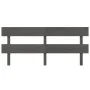 Solid gray pine wood bed headboard 204x3x81 cm by vidaXL, Headboards and footboards - Ref: Foro24-819092, Price: 32,80 €, Dis...