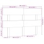 Cabecero de cama madera maciza de pino gris 204x3x81 cm de vidaXL, Cabeceros y pies de cama - Ref: Foro24-819092, Precio: 32,...