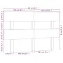 Solid gray pine wood bed headboard 204x3x81 cm by vidaXL, Headboards and footboards - Ref: Foro24-819092, Price: 32,80 €, Dis...