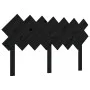 Solid black pine wood bed headboard 141x3x80.5 cm by vidaXL, Headboards and footboards - Ref: Foro24-819224, Price: 32,80 €, ...