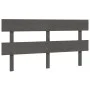 Cabecero de cama madera maciza de pino gris 164x3x81 cm de vidaXL, Cabeceros y pies de cama - Ref: Foro24-819082, Precio: 31,...