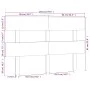 Cabecero de cama madera maciza de pino gris 164x3x81 cm de vidaXL, Cabeceros y pies de cama - Ref: Foro24-819082, Precio: 31,...