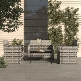 Garden furniture with cushions 4 pieces gray synthetic rattan by vidaXL, Garden sets - Ref: Foro24-319195, Price: 172,72 €, D...