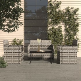 Gartenmöbel mit Kissen 4 Stück graues synthetisches Rattan von vidaXL, Gartensets - Ref: Foro24-319195, Preis: 212,42 €, Raba...