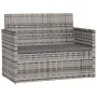 Garden furniture with cushions 4 pieces gray synthetic rattan by vidaXL, Garden sets - Ref: Foro24-319195, Price: 172,72 €, D...
