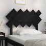Solid black pine wood bed headboard 104x3x80.5 cm by vidaXL, Headboards and footboards - Ref: Foro24-819209, Price: 23,23 €, ...
