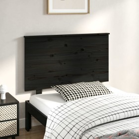 Cabecero de cama madera maciza de pino negro 104x6x82,5 cm