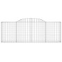 Cestas de gaviones 12 uds forma arco hierro 300x30x100/120 cm