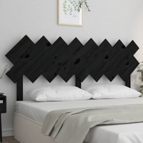 Solid black pine wood bed headboard 159.5x3x80.5 cm by vidaXL, Headboards and footboards - Ref: Foro24-819234, Price: 34,17 €...