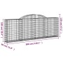 Cestas de gaviones 12 uds forma arco hierro 300x30x100/120 cm