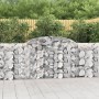 Cestas de gaviones 13 uds forma arco hierro 300x30x100/120 cm