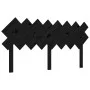 Solid black pine wood bed headboard 159.5x3x80.5 cm by vidaXL, Headboards and footboards - Ref: Foro24-819234, Price: 34,17 €...