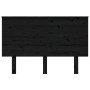 Solid black pine wood bed headboard 124x6x82.5 cm by vidaXL, Headboards and footboards - Ref: Foro24-819164, Price: 40,24 €, ...
