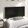 Solid black pine wood bed headboard 124x6x82.5 cm by vidaXL, Headboards and footboards - Ref: Foro24-819164, Price: 40,24 €, ...