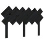 Solid black pine wood bed headboard 132x3x81 cm by vidaXL, Headboards and footboards - Ref: Foro24-819219, Price: 43,44 €, Di...