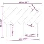 Bettkopfteil aus massivem schwarzem Kiefernholz, 132 x 3 x 81 cm von vidaXL, Kopf- und Fußteile - Ref: Foro24-819219, Preis: ...